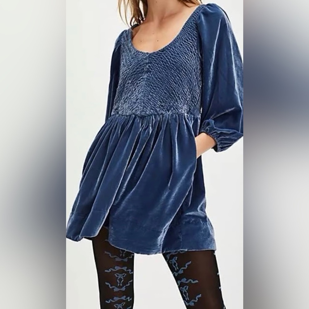 Free People Farrier Velvet Mini Dress